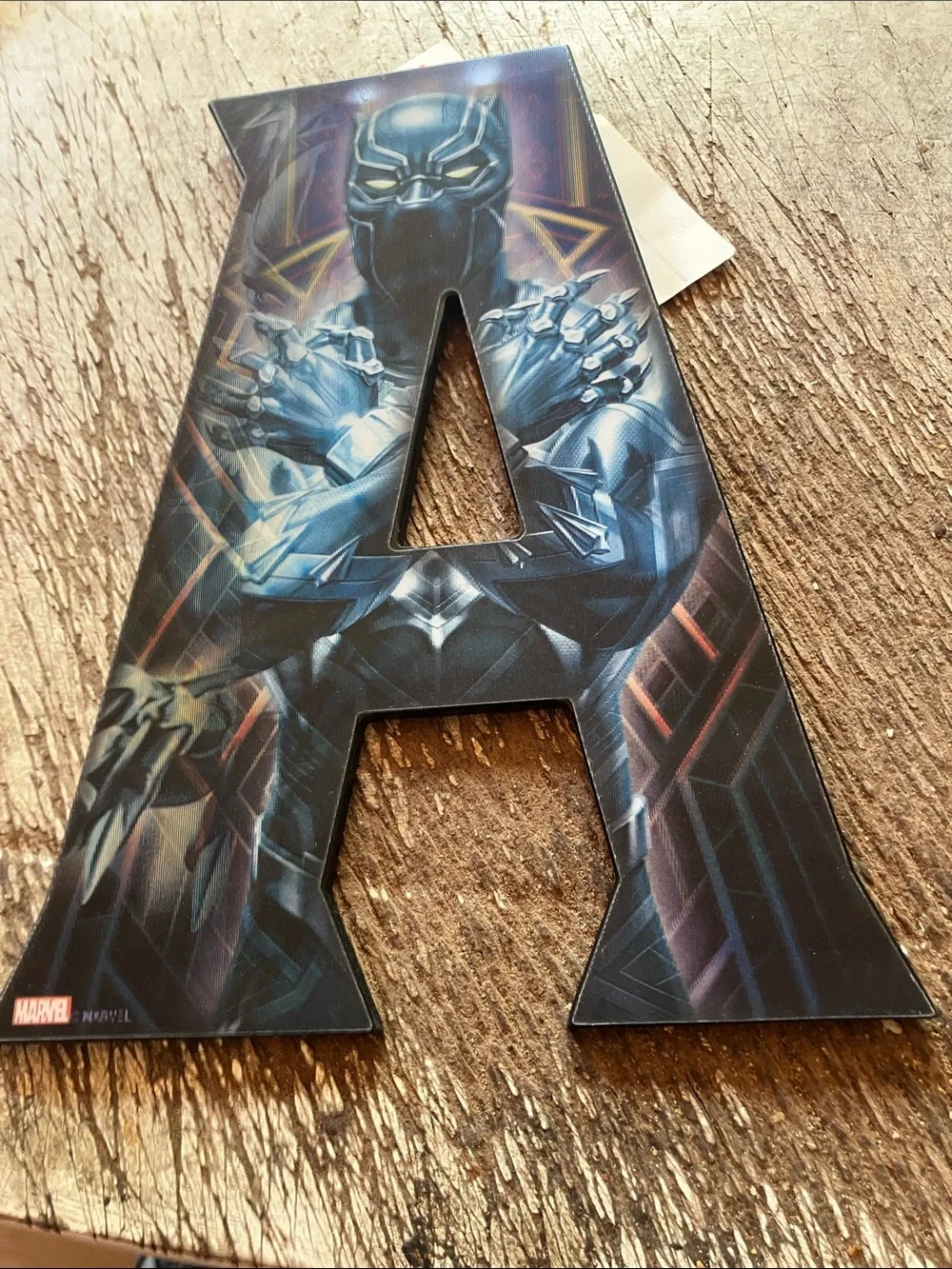 Marvel Black Panther Decorative Wall Letter A in Black and Blue